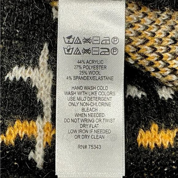 Adrienne Vittadini. Black, Yellow & White  Plaid Jacket / Cardigan. XL FAB ♥️ - Picture 10 of 17